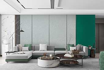 四平轻奢风格-客厅