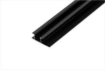 四平航空纤维墙咔铝合金带灯中条（哑黑氧化）