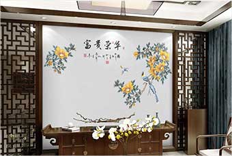 四平森佰汇航空纤维墙咔（富贵荣华）