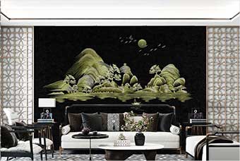 四平森佰汇航空纤维墙咔（湖光山色）